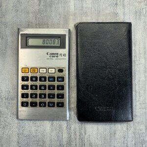 Canon Card FC-43 Metric Converter Calculator Vintage with Case Tested